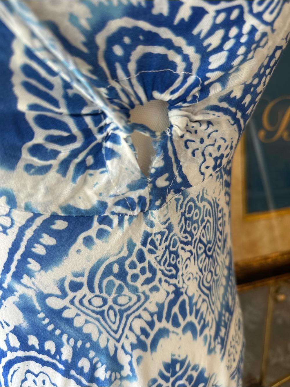 Blue Paisley Halter cover up by Surf Gypsy sz small - Picture 3 of 3